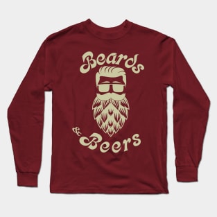 Beards & Beers - Tan Long Sleeve T-Shirt